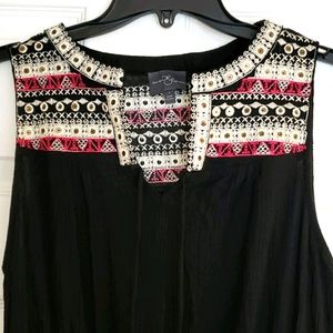 Market & Spruce lightweight embroidered dress sz s